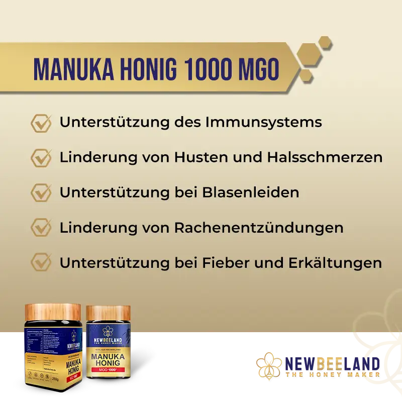 Manuka Honig MGO 1000 Vorteile