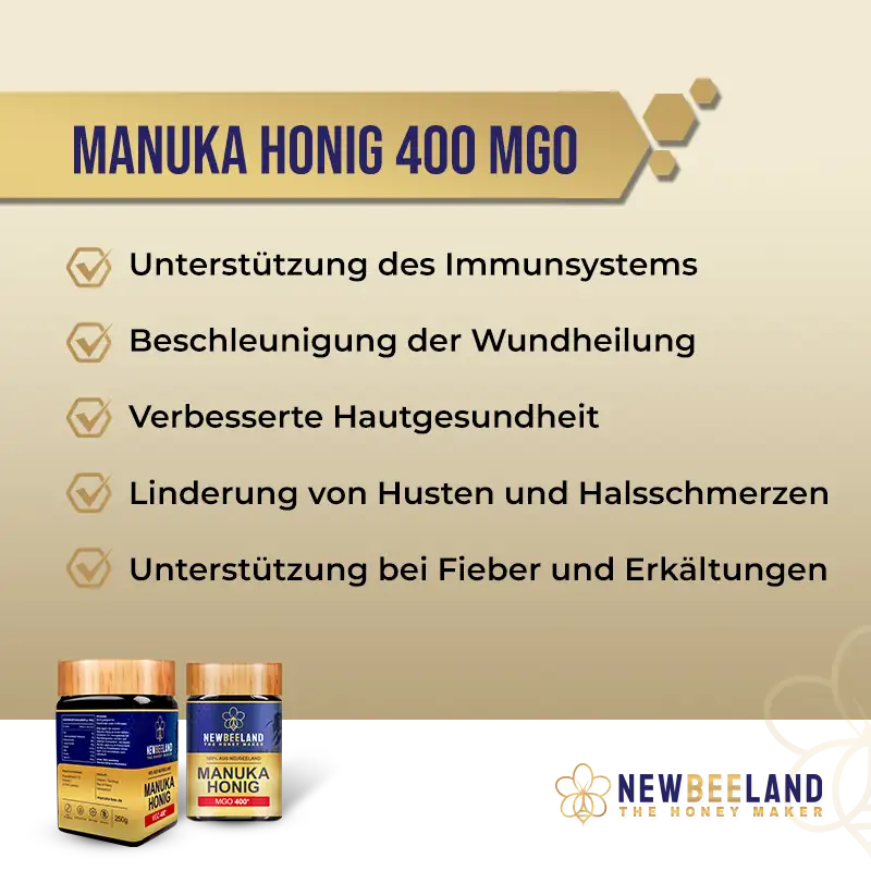 Manuka Honig MGO 400 Vorteile