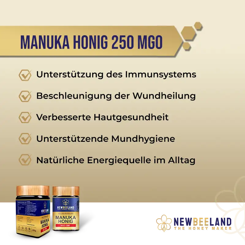 Manuka Honig MGO 250 Vorteile