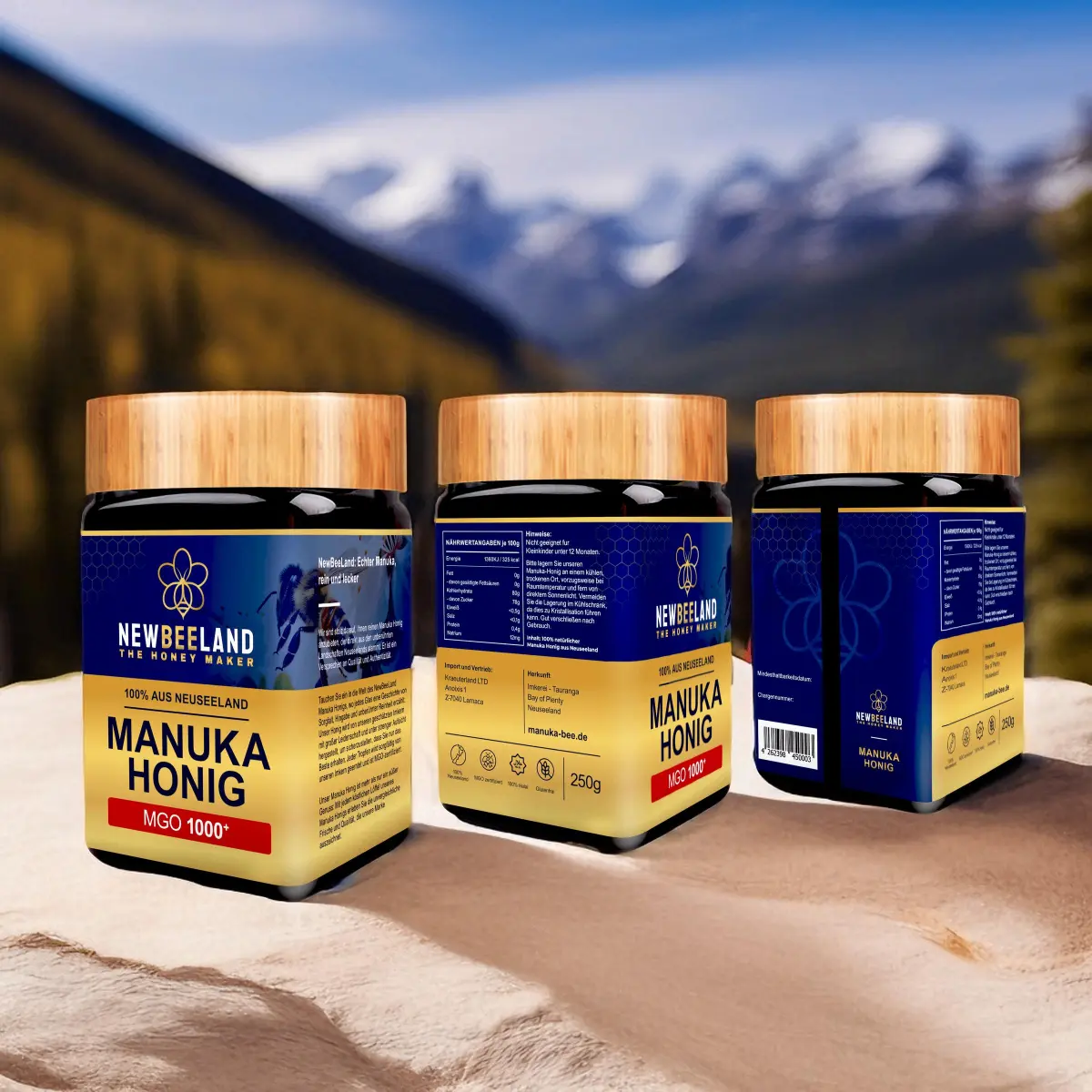 Natürlicher Manuka Honig MGO 1000+ (250g) · NewBeeLand