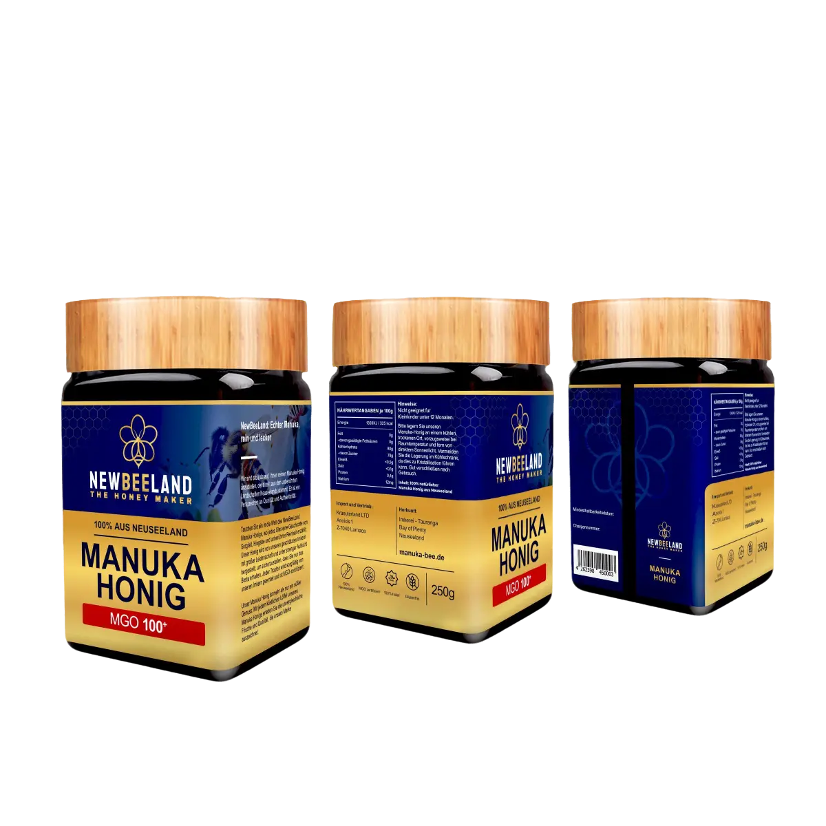 Manuka Honig MGO 100 3 Richtungen