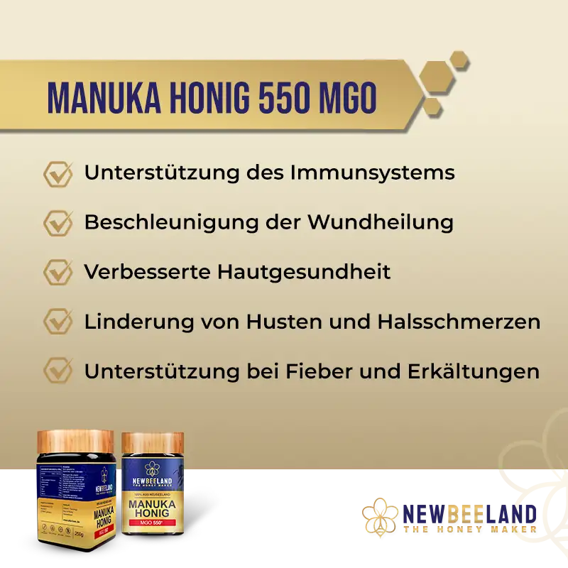 Manuka Honig MGO 550 Vorteile