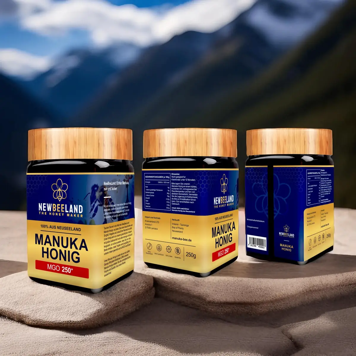 Manuka Honig MGO 250+ 3 Seiten